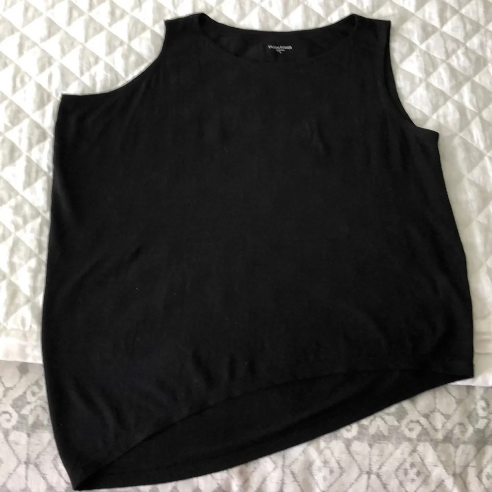 Eileen Fisher Organic Cotton Asymmetrical Tank Top - Picture 8 of 8